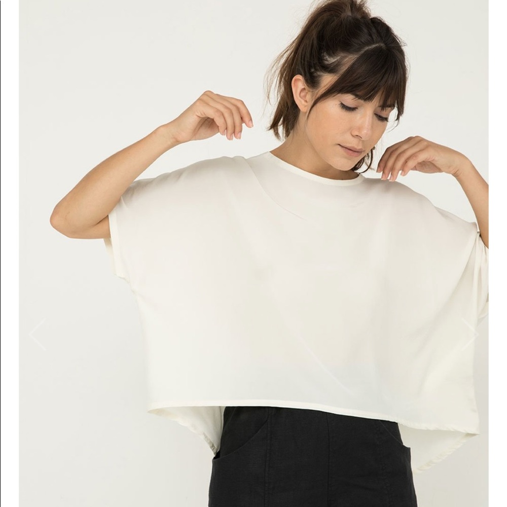 Elizabeth Suzann Linn Tee Ivory Silk Crepe